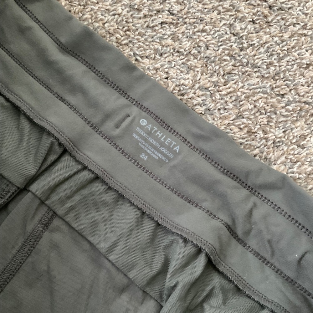 Athleta Trekkie North Joggers Womens 24 Green Hiking Travel Pants - Picture 4 of 7